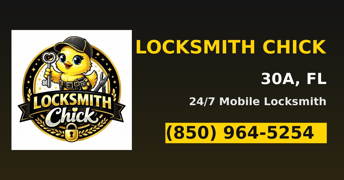 Locksmith Chick — 24/7 locksmith in 30A, FL — call (850) 964-5254